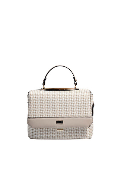 Silver Polo Silver & Polo Sp838 Women's Crossbody Bag Houndstooth Plaid Sand-...