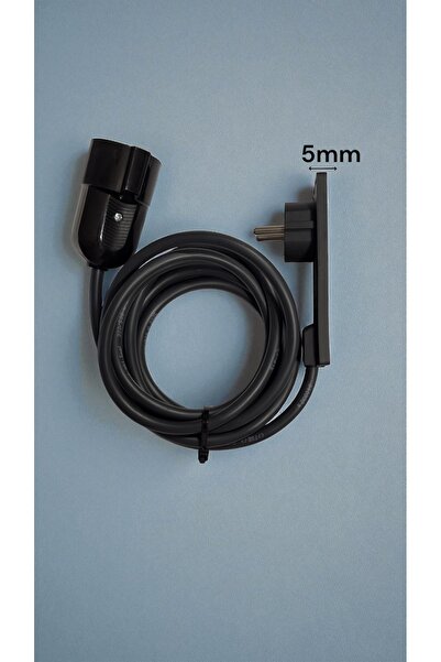 Noki ORVI Prime Ultra İnce Fişli 6 Metre Tekli Priz Uzatma Kablosu Sıyah