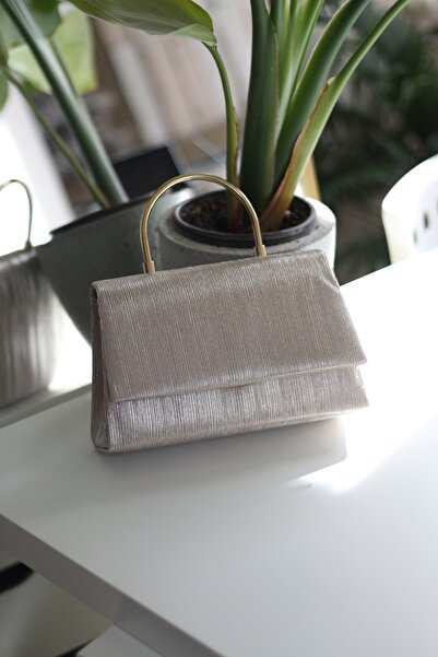 Moom Bag Ženska zlatna Laserski rez metalna večernja haljina sa Sa ručkom pre...