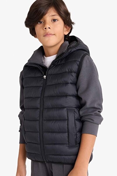 DeFacto Водовідштовхувальний жилет з капюшоном для хлопчиків F9523A826SP