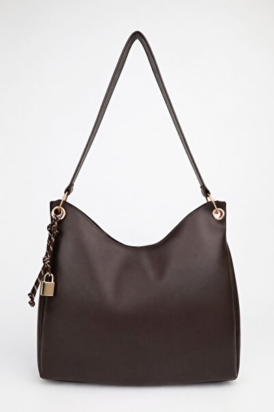 NOTHING Ženska torba bez uzorka, smeđa, sa detaljnim zatvaračem i Torba za ra...