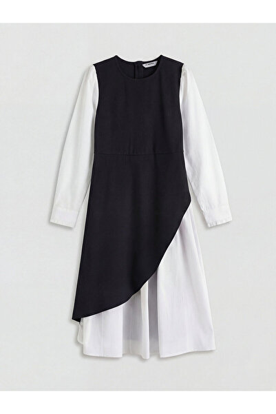 LC Waikiki Рокля за момичета с черна яка тип „велосипед“ от ГУЛИС ГИЙИМ