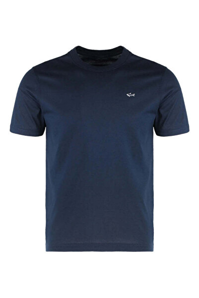 PAUL&SHARK Erkek Regular Fit Ribanalı Yakalı Metalik Logo Detaylı Pamuklu Kıs...