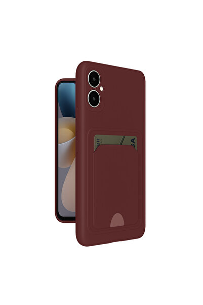 cepmoda حافظة سيليكون سامسونج "A05" مكونة من حامل بطاقات قطع - مرن - تصميم نح...