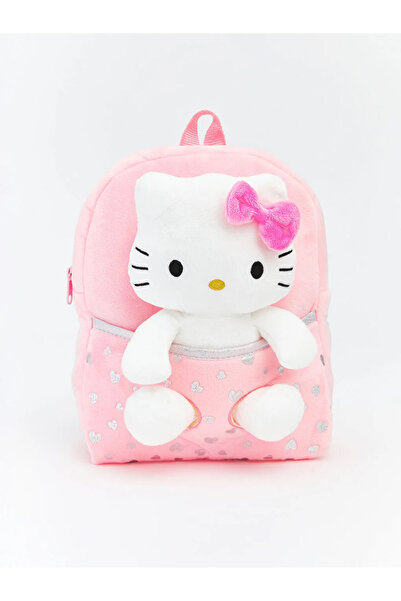LC Waikiki ACCESORII LCW Rucsac de pluș pentru fete cu figurină Hello Kitty roz