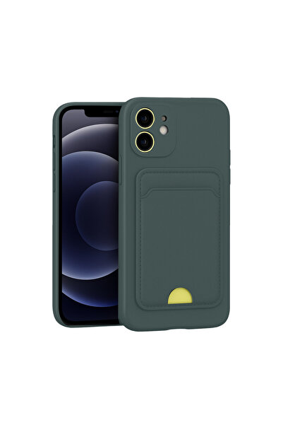 cepmoda حافظة سيليكون لهاتف آيفون "11" حامل بطاقات - مرن - تصميم نحيف مع نتوء...