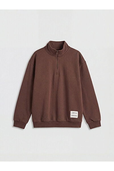 LC Waikiki Smeđa majica za dečake Visoka kragna