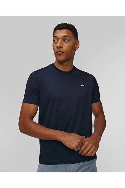 PAUL&SHARK Erkek Regular Fit Ribanalı Yakalı Metalik Logo Detaylı Pamuklu Kıs...