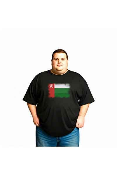 sngl تي شيرت رجالي مقاس كبير بأكمام قصيرة مطبوع عليه علم عمان 3XL 4XL 5XL 6XL...