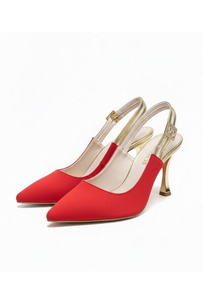 Empress حذاء نسائي كريستالي بكعب عالٍ ومقدمة مدببة ومشبك حجري مناسب للسهرات