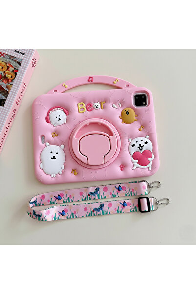 redmud teknoloji Samsung Galaxy Tab A9 Plus SM-X210/SM-X216 Uyumlu 3D Bear Fi...