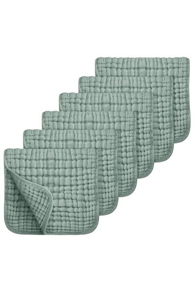 Arabest Muslin Burp Cloths 6 Pack - 20" x 10" Ultra Soft & Absorbent,6-Layer ...