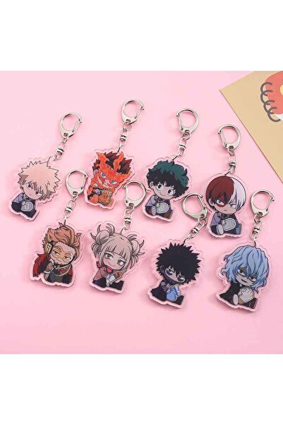 Choice7 5 cm 8PCS 1/8Pcs Anime Characters My Hero Academia Acrylic Keychain C...