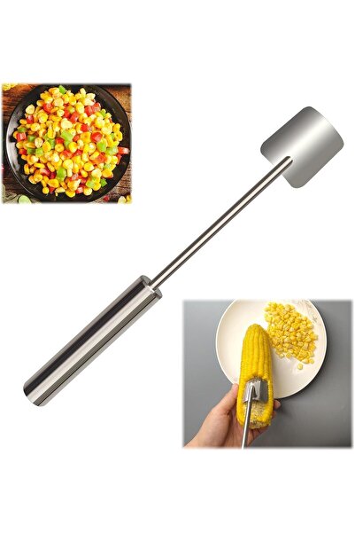 Arabest New Stainless Steel Corn Cob Stripper & Grinder, Long Handle Corn Str...