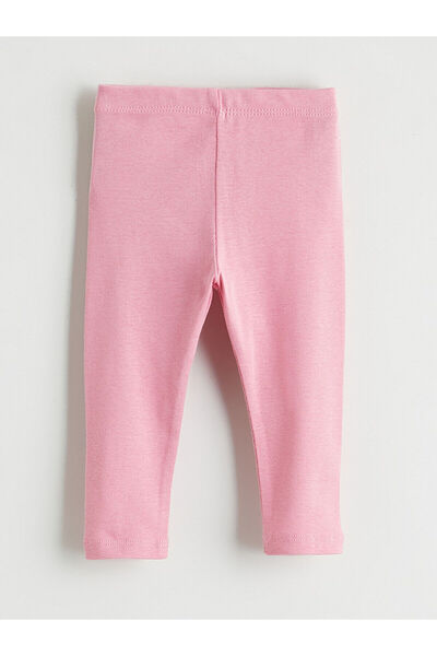 LC Waikiki Nevavm Farkıyla Lcw Baby Pink Elastic Waist Baby Girl Leggings