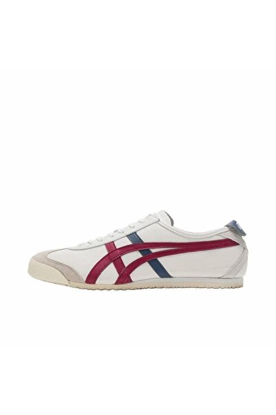 Onitsuka Tiger حذاء رياضي رياضي مكسيكو 66 أبيض/أحمر/أزرق داكن للنساء/الرجال/ا...