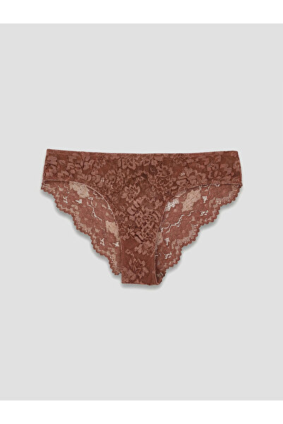 LC Waikiki Meral Collection Brown Lace Bikini Panties