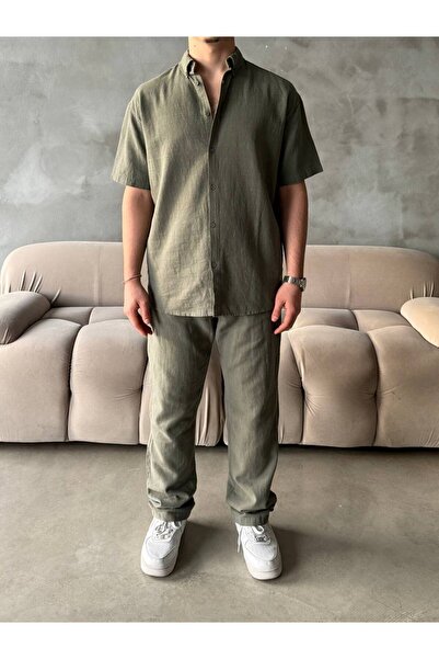 giyimbutik Yazlık Keten Takım Oversize