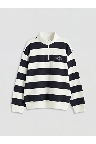 LC Waikiki Αγορίστικο φούτερ με ρίγες σε σκούρο μπλε από το κατάστημα GiyÇık