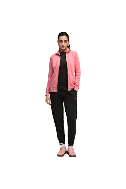 Puma Tracksuit Metallic Full-zip Tracksuit Tr, Pink, Women