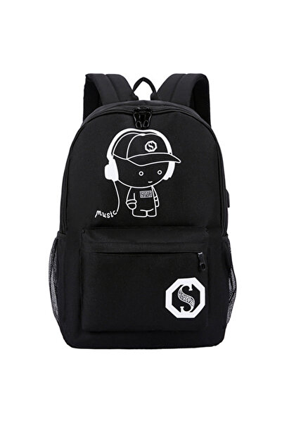 Other Large capacity backpack, student commuting backpack, travel bag, black