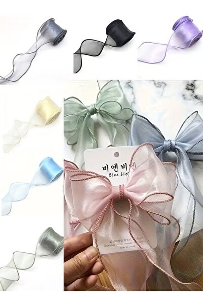 Generic 6 Rolls of Ribbon 4cm x 10yard Double-Sided Ribbon Tie Multicolor Dec...