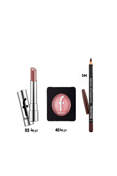 Flormar set lipstick 03 &blush 40& lipliner244