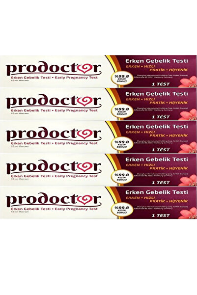 LUNAVEN Prodoctor Erken Gebelik Testi %99.8 Kesin Sonuç X 5 Adet