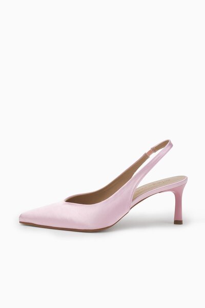 Mio Gusto Lana Powder Color Satin Γυναικείο Παπούτσι με τακούνι