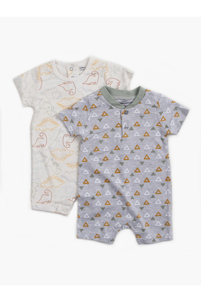 Mother's Choice By Styli Pack of 2 - Dino Print Short Romper