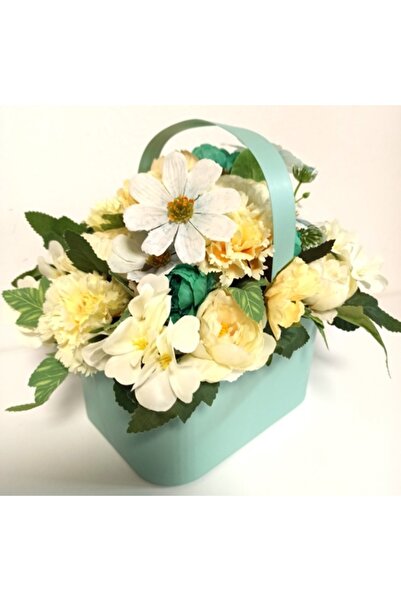 Pasiunea Florilor Vernil Basket With Handle and Salmon Popcorn