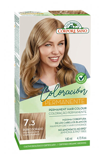 Corpore Sano Permanent Hair Dye, Ammonia-Free, 7.3 Golden Blonde, Corpore San...