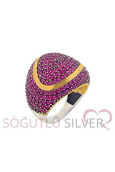 Söğütlü Silver kök yakut taşlı otantik yüzük SGTL2964