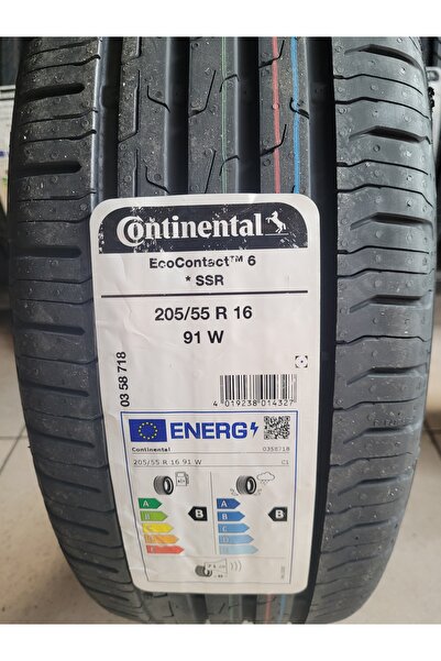 Continental 205/55R16 Eco Contact6 *SSR 91W Run Flat Set Olarak (4ADET) Yazlı...