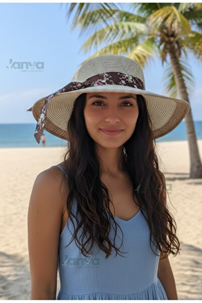 Janva Yazlık Şapka Hasır Fötür Güneş koruyucu plaj gezi