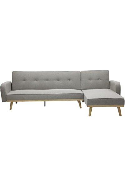 Afifa Furniture Beige & Light Grey L Shape Sofa Cum Bed