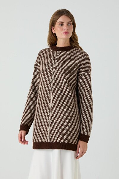 inspiration Akasya Vani̇ze Sweater Brown