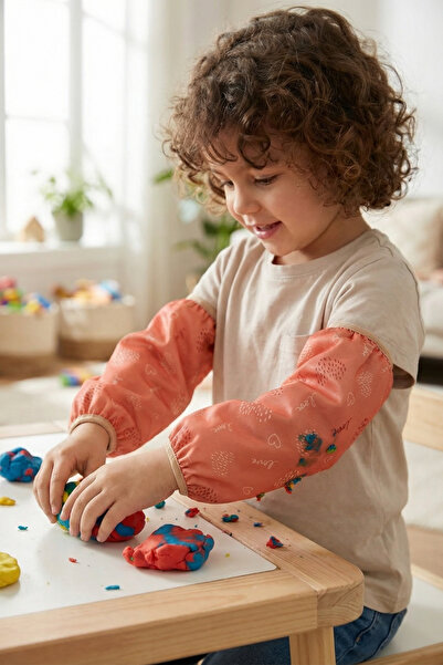 HAMUR Liquid-Proof Elastic Baby Feeding Sleeve Set Children's Activity Sleeve...