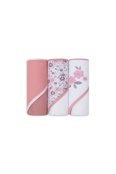 Mother's Choice By Styli Pack of 3 - Floral Print Soft Hooded Towel