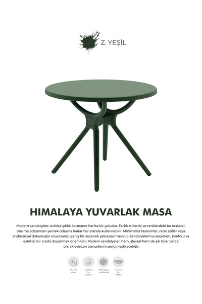 Daim Plastik HİMALAYA YUVARLAK MASA 80 CM