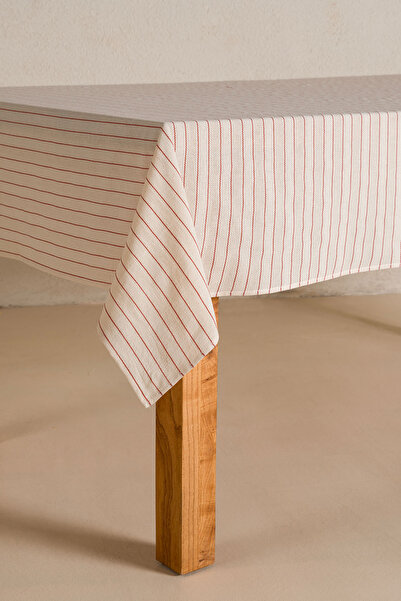 Koza Home Graın 100% pamuk Stolnjak Krem pločica sa obrubom detaljna 140X200 ...