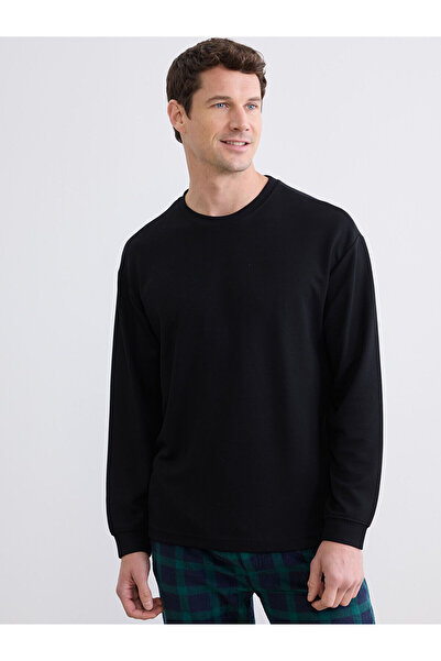 LC Waikiki Peak New Season Crew Neck Long Sleeve Men's Pajama Top