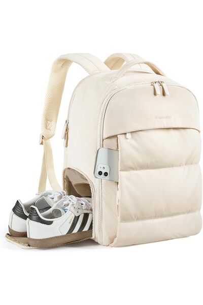 BAGSMART Travel Backpack for Women, 30L Quilted Backpack for Women