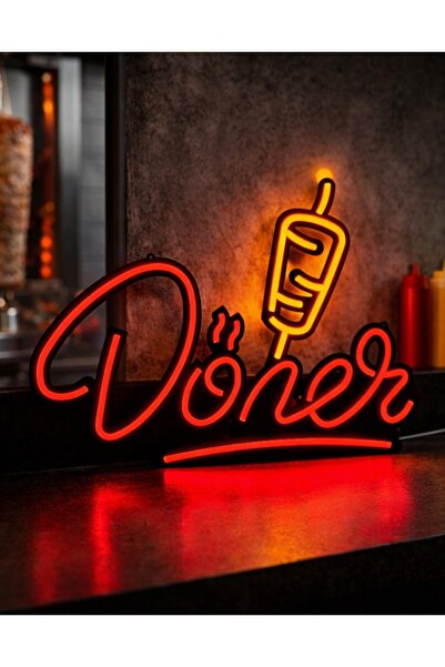 Nar Neon Döner Restoran Işıklı Neon Led Tabela