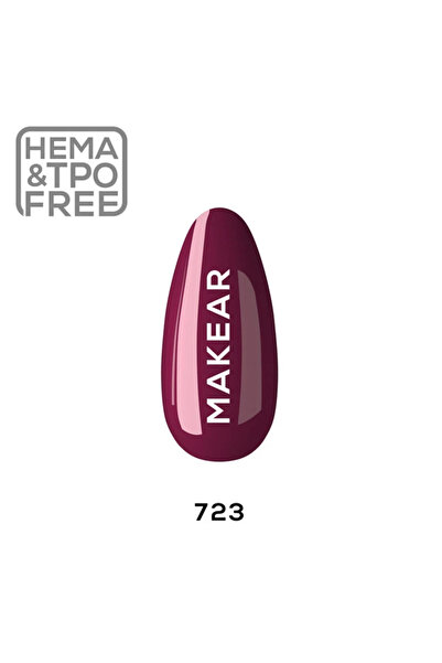 Makear 723 UV Burgundy Semi-Permanent Gel Nail Polish 8ml
