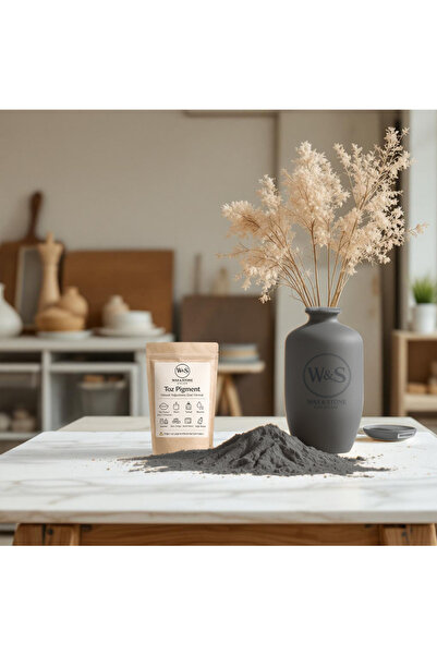 Wax&Stone ATELIER Siyah Toz Pigment (RAL 7021) Taş Tozu Beton Alçı Epoksi Mum...