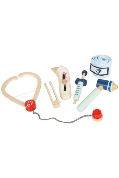 Small Foot Doctor play set with wooden accessories, Small Foot, 6 pieces, 3 y...