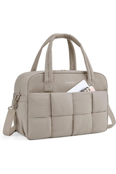 BAGSMART Gym Bag for Women, Personal Item Puffer Duffle Bag, Weekender Overni...