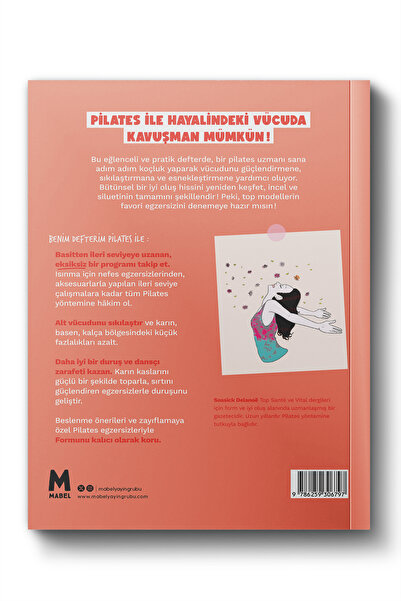 mabel kitap Pilates: Benim defterim - Güçlen ve Esneklik Kazan - Soasick Delanoe
