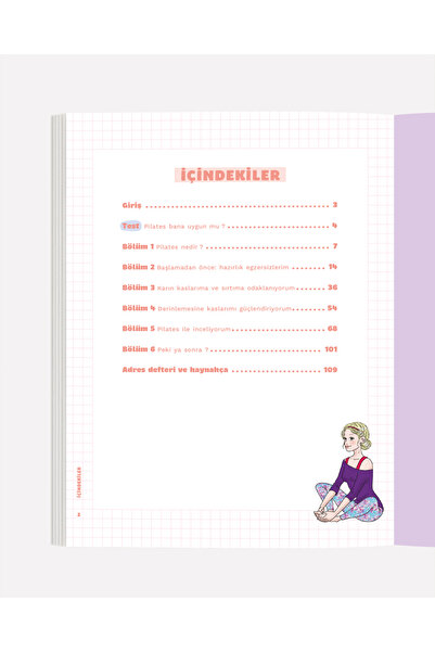 mabel kitap Pilates: Benim defterim - Güçlen ve Esneklik Kazan - Soasick Delanoe